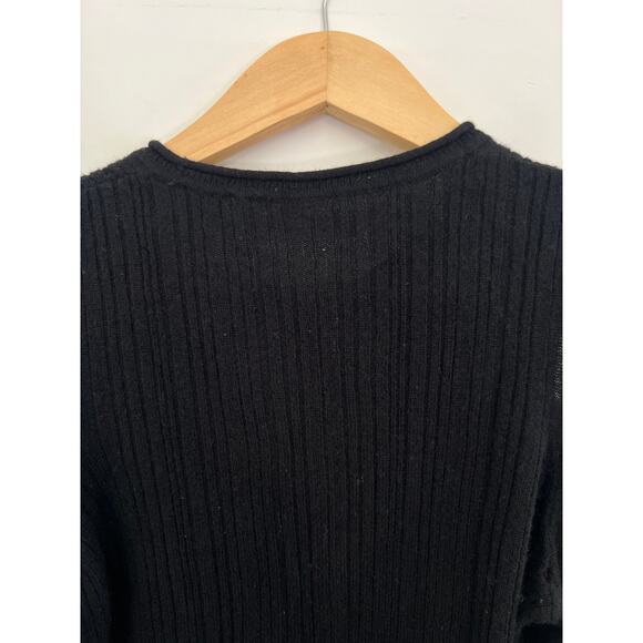 Elie Tahari Shoulderless Wool Cashmere Ribbed Shirt Womens Small Minimalist - Picture 14 of 16